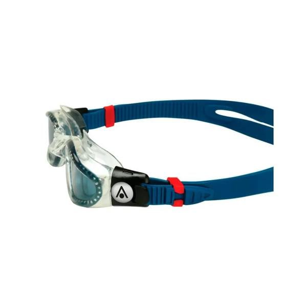 Blue and red Aqua Sphere Kaiman tinted lens goggles with clear lenses