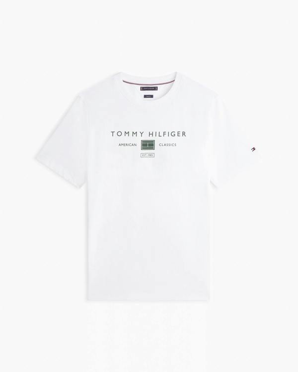 Tommy Hilfiger Brand Love Mono Stack Mens T-Shirt - White