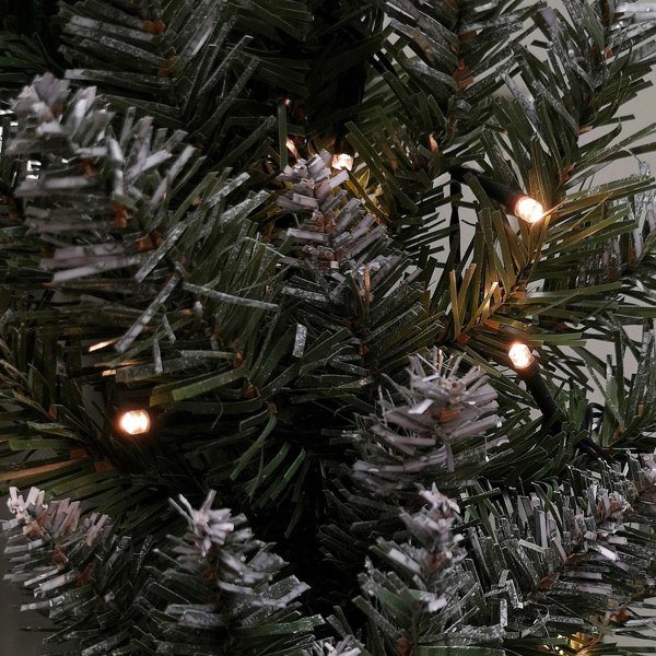 Samuel Alexander 60cm Snow Tipped Christmas Wreath with 50 Warm White LEDs and 160 Bullet Tips