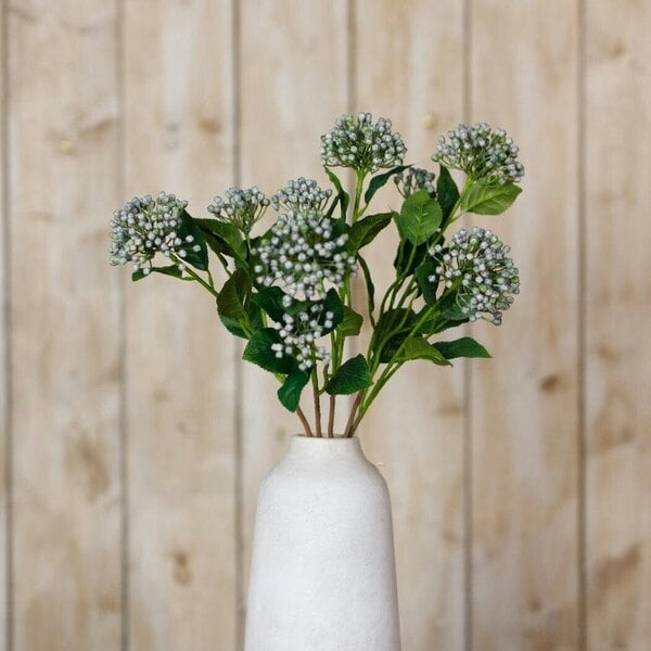 Wyld Haus Set of 3 Artificial Flowers Blue Budding Hydrangea Sprays