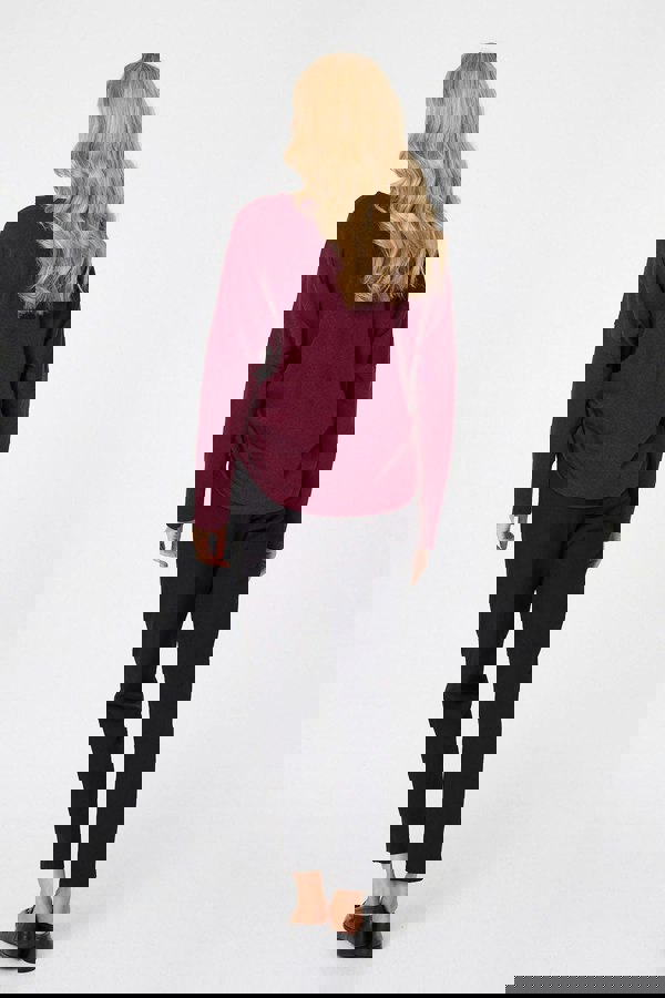 Red | Relaxed Batwing Sleeve Slouchy Jumper
