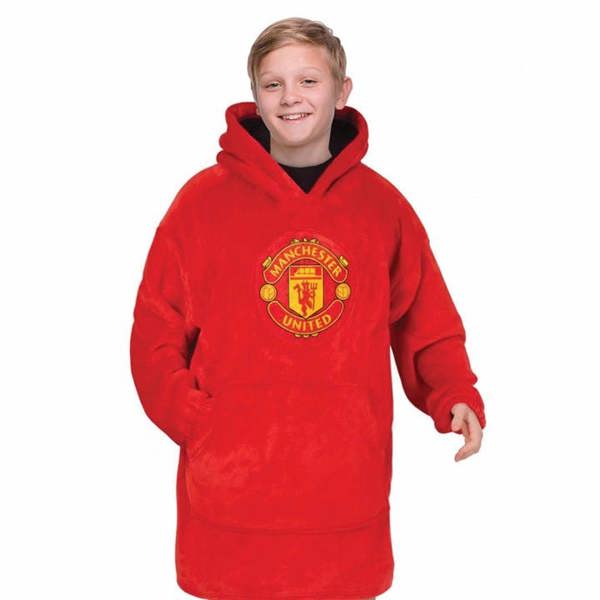 Manchester United FC Kids Oversized Hoodie 6 - 10 Years, Clothing, Sports, Gift