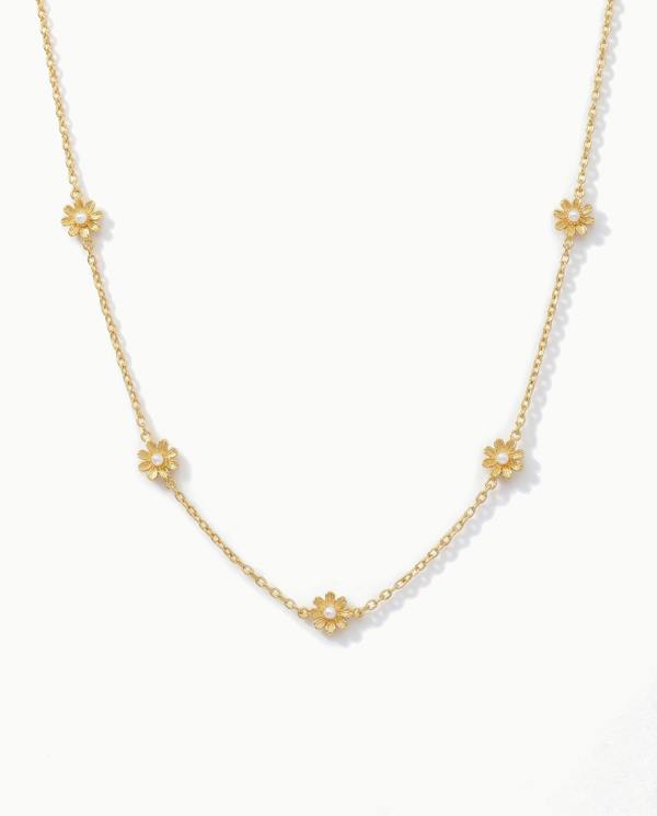 Elk & Bloom 14K Gold Flower Choker Necklace