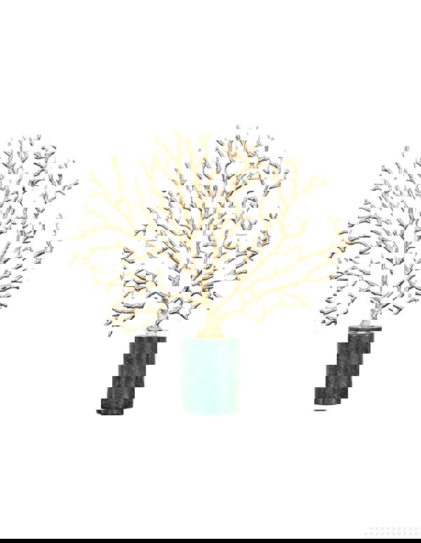 Anyhouz Tabletop Tree Snowflake Home Decor Marble Base 31cm