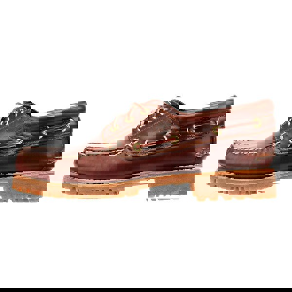 Timberland Authentic 3 Eye Classic Lug Leather Men's Boat Shoes - Burgandy