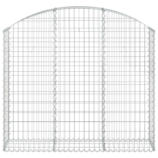Berkfield Arched Gabion Basket 150x30x120/140 cm Galvanised Iron