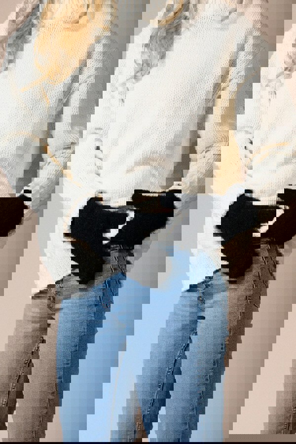 SVNX Soft Knitted Mittens In Black