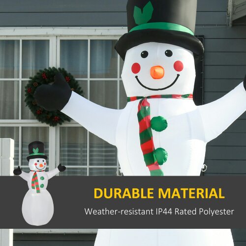 HOMCOM 6.5ft Inflatable Snowman Xmas Airblown Holiday Decoration Outdoor