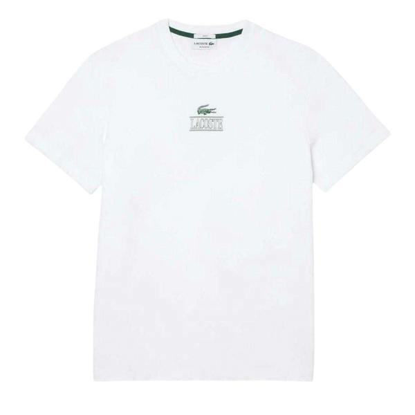 Lacoste Mens Embroidered Logo Cotton T-Shirt - White - 