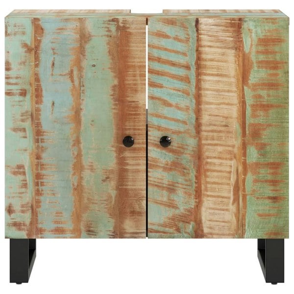 Berkfield Sink Cabinet 62x33x58 cm Solid Wood Reclaimed and Engineered Wood