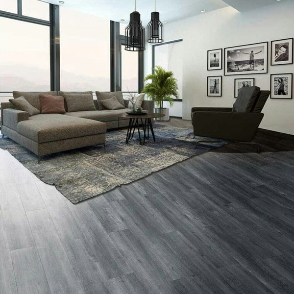 PVC Wooden Self-adhesive Laminate Flooring Planks for Home Decor Living and Home