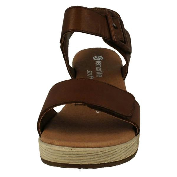 Rieker Ladies Remonte Adjustable Sandals With A 5 cm Block Heel D0N52