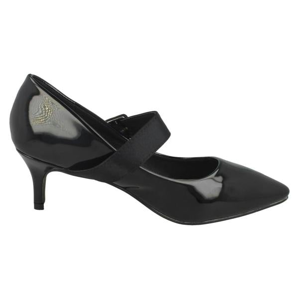 Spot On Ladies Spot On Chunky Buckle Strap Court Shoes F90059