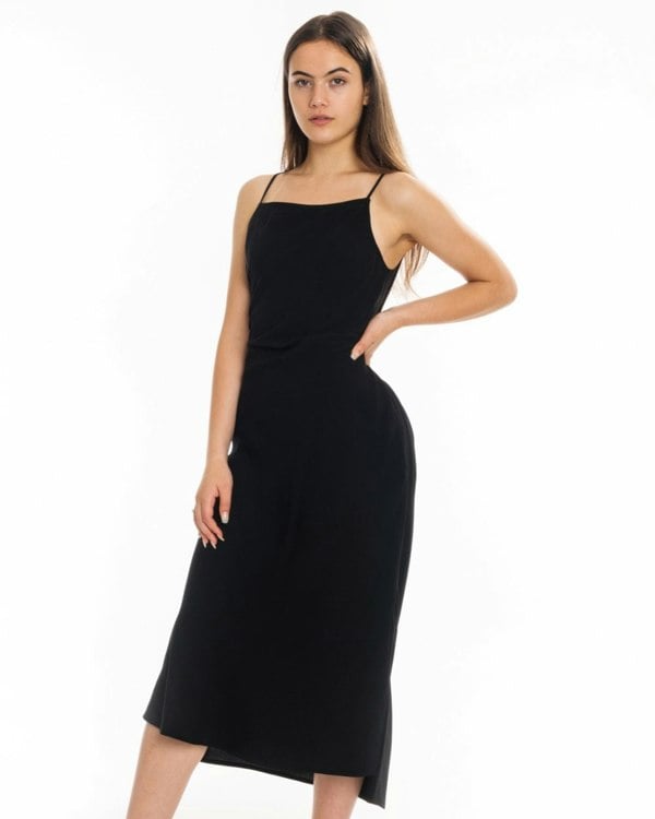 Calvin Klein Smooth Twill Cami NS Womens Dress - Perfect Black
