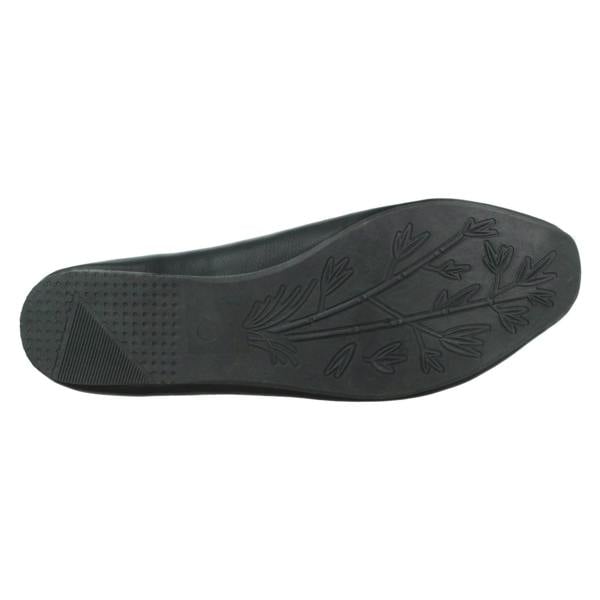 Spot On Ladies Spot On Chain Trim Flat Ballerina Shoes F80015