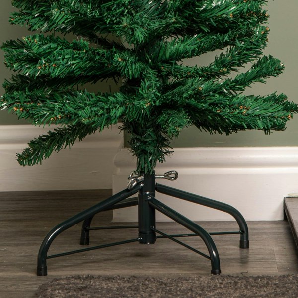 Samuel Alexander 4ft (1.2m) Green Artificial Pencil Christmas Tree With Green Metal Stand and 168 Tips