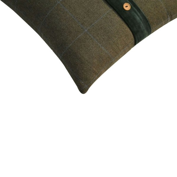 Artisan Furniture Quinn Cushion Set of 2 - Green Olive Tartan & Green Velvet