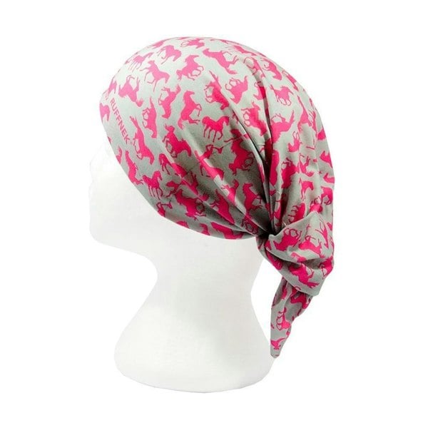 Grey & Pink Horse Design Multifunctional Scarf RUFFNEK® Grey/Pink
