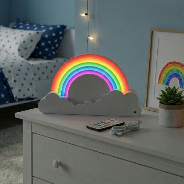 Garden Greatness Colour Glow Rainbow LED Cloud Night Light