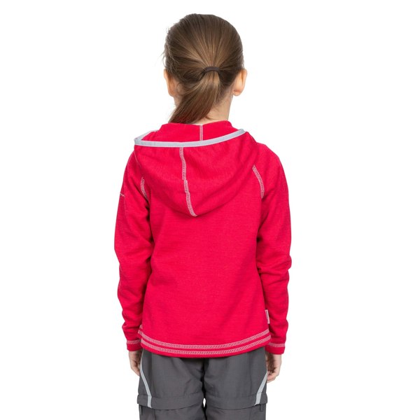 Trespass Childrens Girls Goodness Full Zip Hooded Fleece Jacket - Raspberry Marl