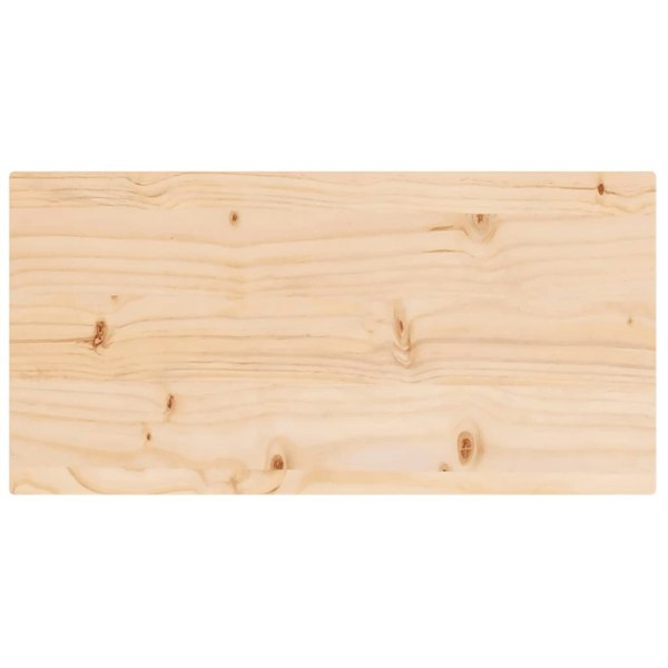 Berkfield Table Top 80x40x2.5 cm Solid Wood Pine Rectangular