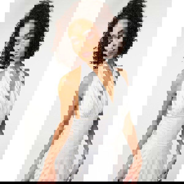 Pink Vanilla Diamante Slinky Halter Dress