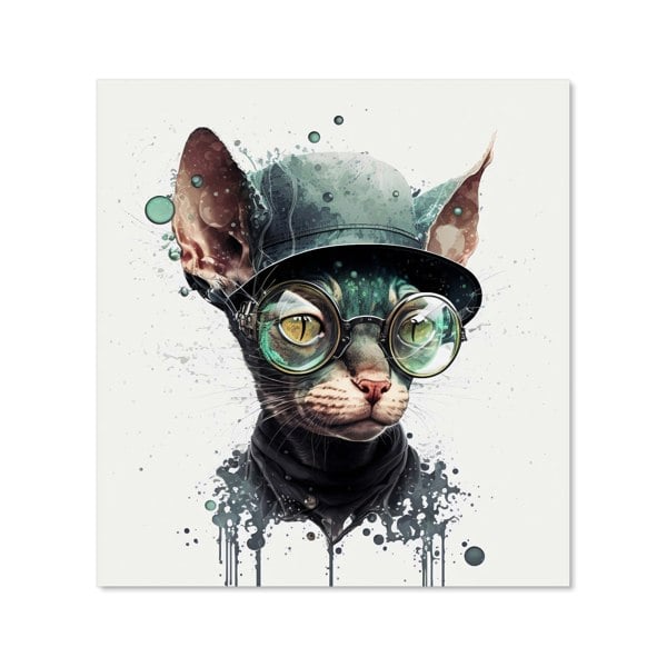 Warren Reed - Designer Cornish Rex Cat Splashart Kitchen Splashback