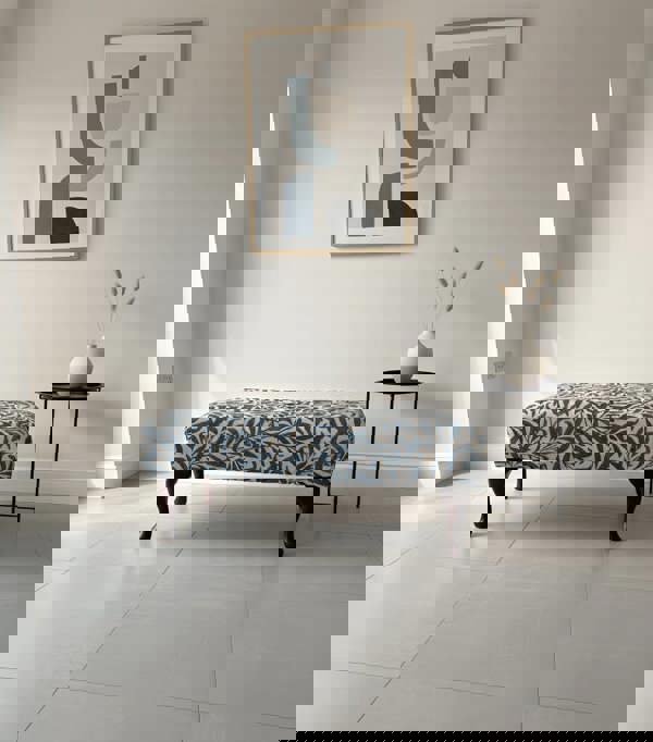 PREMIUM will blue non storage foostool coffee table, footrest pouffe side table - ISTOOLS