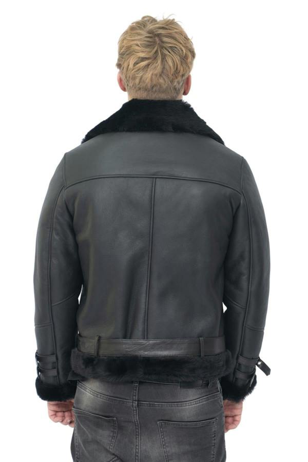 Infinity Leather Mens Sheepskin Leather Biker Jacket-Hayle