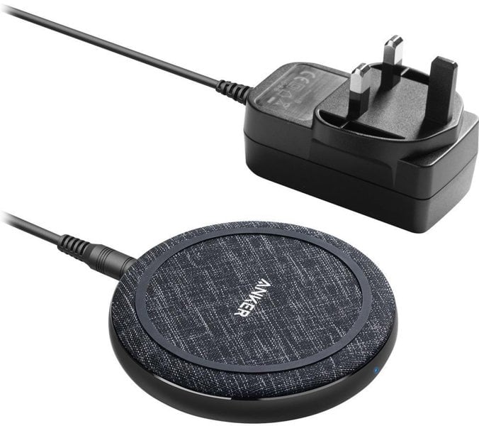 Anker PowerWave II 15W Pad Smartphone Black, Grey AC Wireless charging Indoor