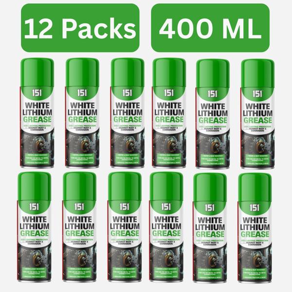 151 12X 151 White Lithium Grease Long Lasting Protection 400ml