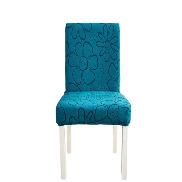 Anyseat Chair Cover Dark Blue Floral Design with Anti-Dirt and Elastic Material for Dining Room Kitchen Wedding Hotel Banquet Restaurant