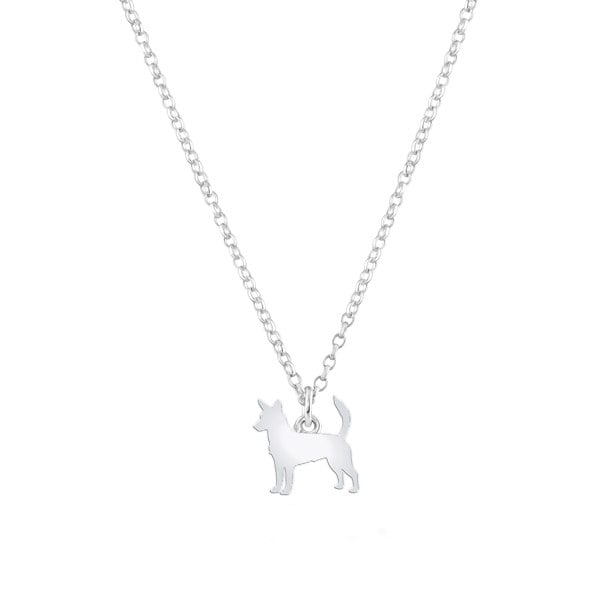 Mylee London Portuguese Podengo Silhouette Silver Necklace - Personalised