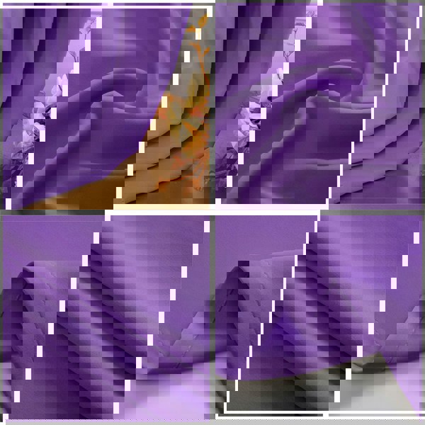 Purple Blackout Curtains - Eyelet Thermal Curtain  - 66 x 72 Inch Drop - 2 Panel Image 2