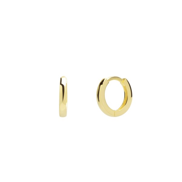 Spero London Edgy Geometric Sterling Silver Hoop Earrings
