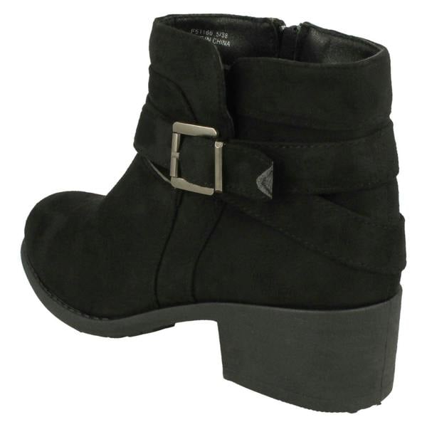 Spot On Ladies Spot On Heeled Ankle Boots F51166