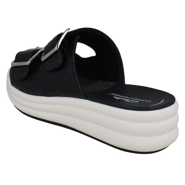 Clarks Ladies Clarks Cloudsteppers Woven Mule Sandals Drift Buckle