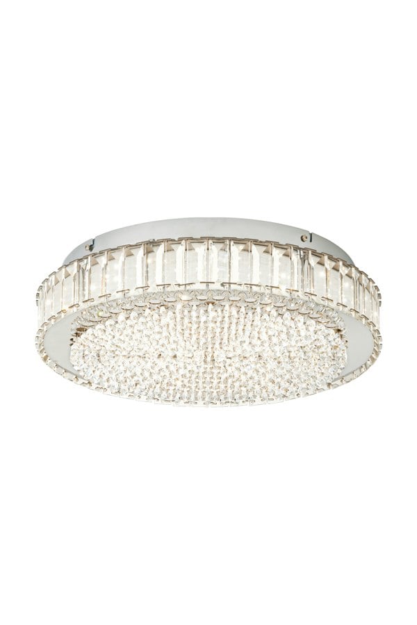 EGLO Balparda Chrome Crystal LED Ceiing Light, (D) 41cm