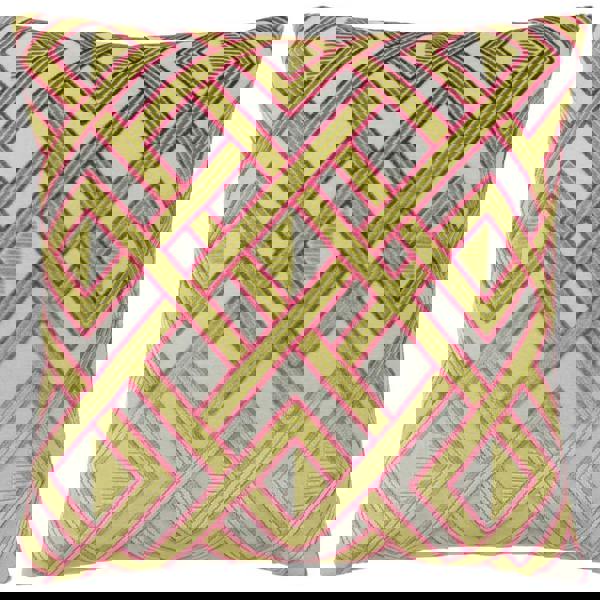 Paoletti Henley Jacquard Velvet Cushion Cover - Multicoloured