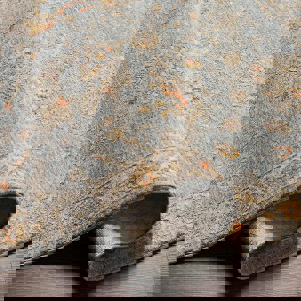 Livabliss Avant Garde-Vintage Beige Blue Brown Traditional Boho Fringe Rug