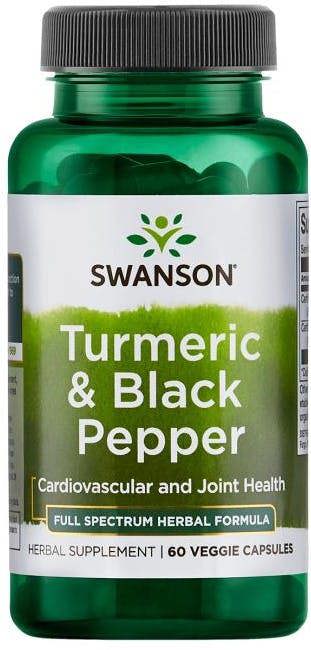 Swanson Turmeric & Black Pepper - 60 vcaps