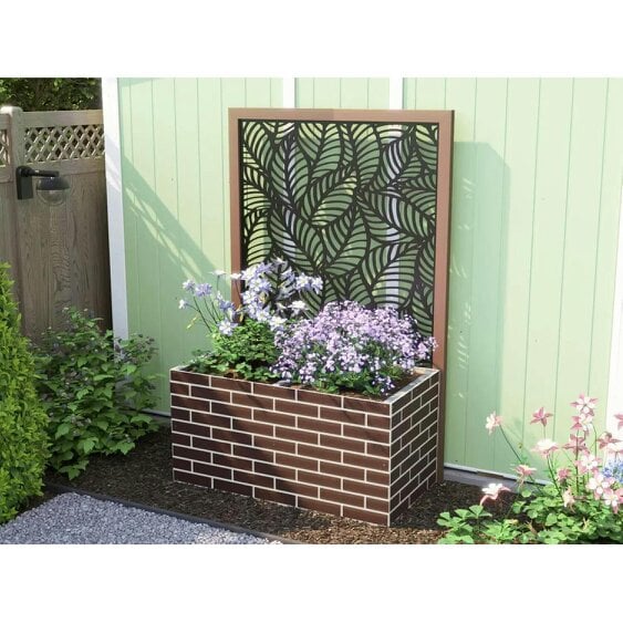 Dunster House Brick Effect Garden Planter with Screen 1200mm x 600mm x 600mm