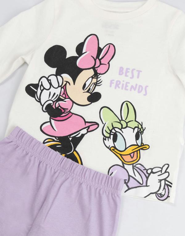 Vanilla Underground Disney Girls Multicoloured Minnie Mouse Multi-Pack of 2 Long Sleeve Long Leg Pyjama Set