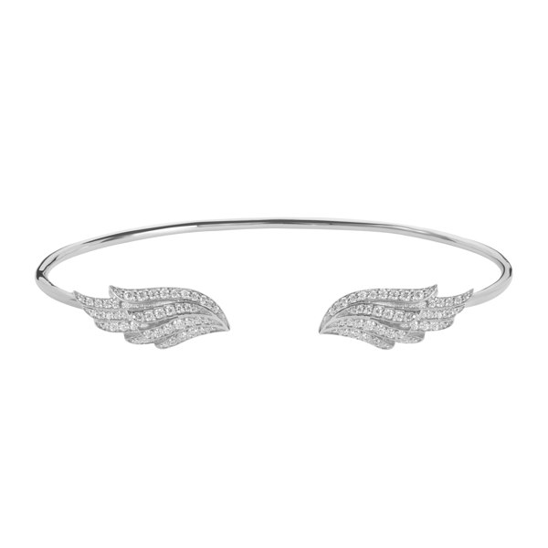 Bloomtine Angel Wings Sterling Silver Bangle