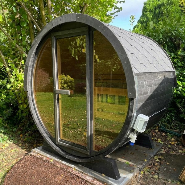 LayzeeSauna Compact 160cm Barrel Sauna | Harvia Electric Heater