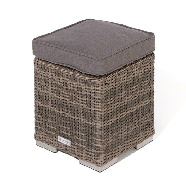 Rowlinson Natural Weave Rattan Corner Dining Set | Adjustable Height Table | 5 Piece