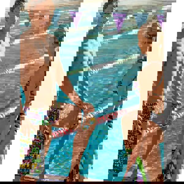 Funky Trunks Love Funky Adult EVA foam kickboard with multicolored Speedo trunks