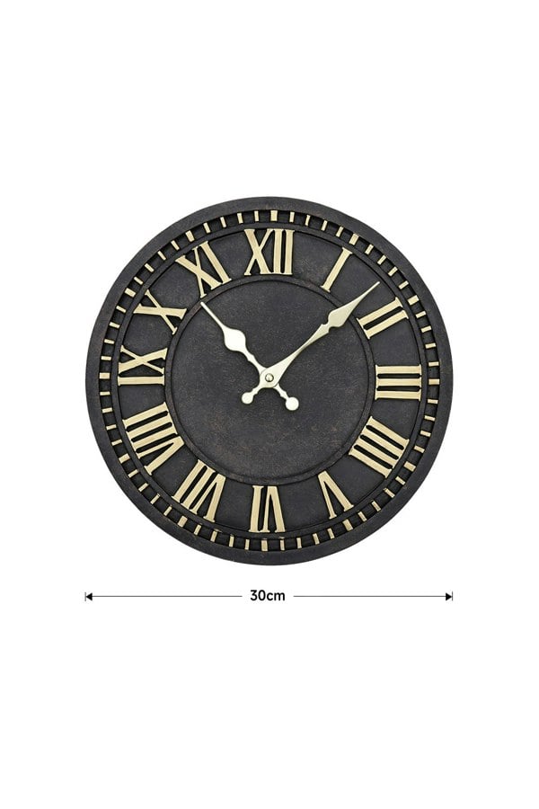 Living and Home 30Cm Decorative Roman Numeral Wall Clock