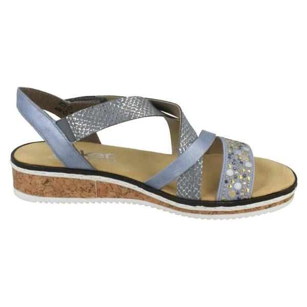 Rieker Ladies Rieker Wedge Heeled Sandals V3663