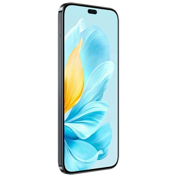 Smartphone with a colorful display on a white background